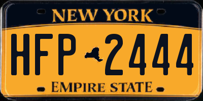 NY license plate HFP2444