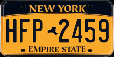 NY license plate HFP2459