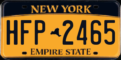 NY license plate HFP2465