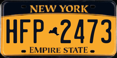 NY license plate HFP2473