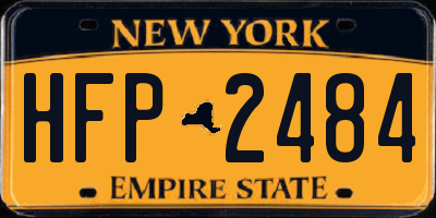 NY license plate HFP2484