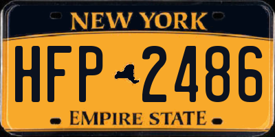 NY license plate HFP2486