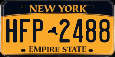 NY license plate HFP2488