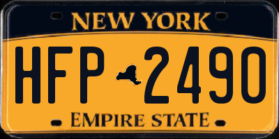 NY license plate HFP2490