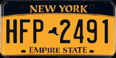 NY license plate HFP2491