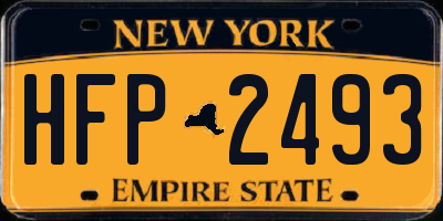 NY license plate HFP2493
