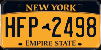 NY license plate HFP2498