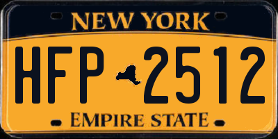 NY license plate HFP2512