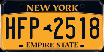 NY license plate HFP2518