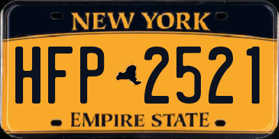 NY license plate HFP2521