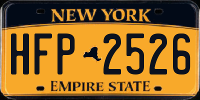 NY license plate HFP2526