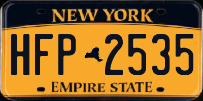 NY license plate HFP2535