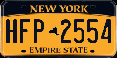 NY license plate HFP2554