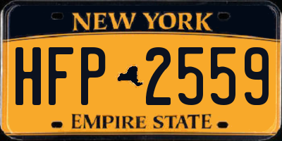 NY license plate HFP2559