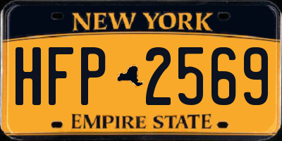 NY license plate HFP2569