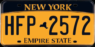 NY license plate HFP2572