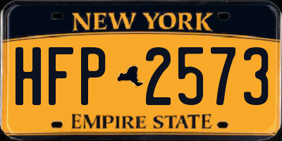 NY license plate HFP2573