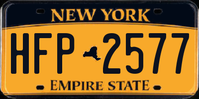NY license plate HFP2577