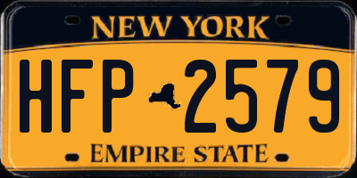 NY license plate HFP2579