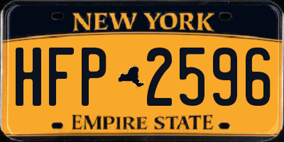 NY license plate HFP2596