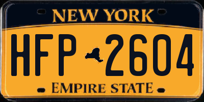 NY license plate HFP2604