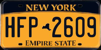 NY license plate HFP2609