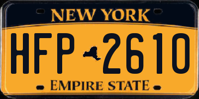 NY license plate HFP2610