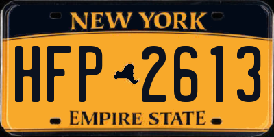 NY license plate HFP2613