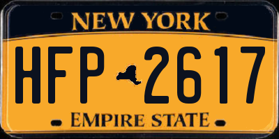 NY license plate HFP2617