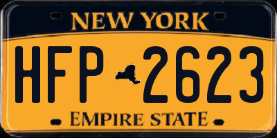 NY license plate HFP2623