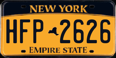 NY license plate HFP2626
