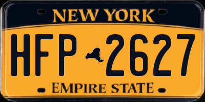 NY license plate HFP2627