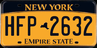 NY license plate HFP2632