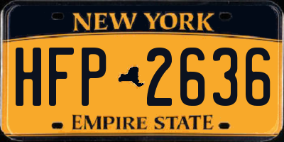 NY license plate HFP2636