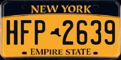 NY license plate HFP2639