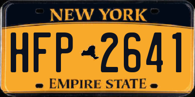 NY license plate HFP2641