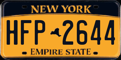 NY license plate HFP2644