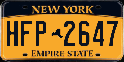 NY license plate HFP2647