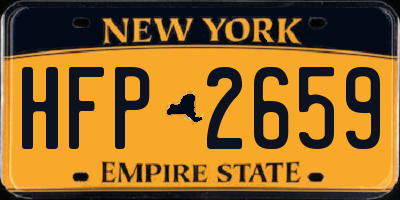 NY license plate HFP2659