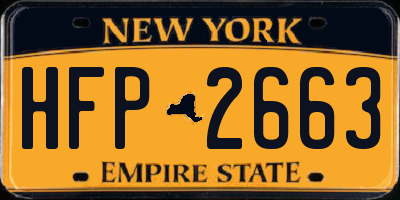 NY license plate HFP2663