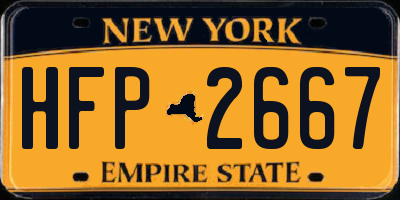 NY license plate HFP2667