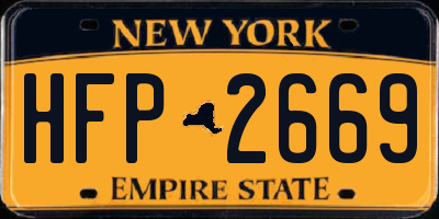 NY license plate HFP2669