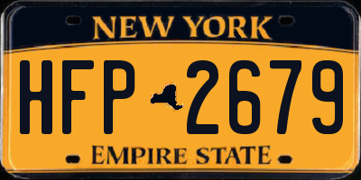 NY license plate HFP2679