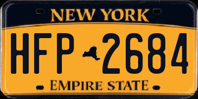 NY license plate HFP2684