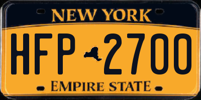 NY license plate HFP2700