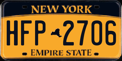 NY license plate HFP2706