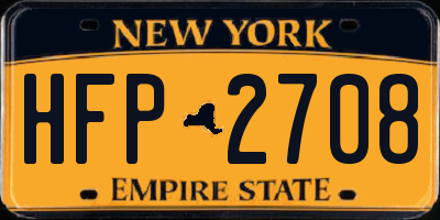 NY license plate HFP2708