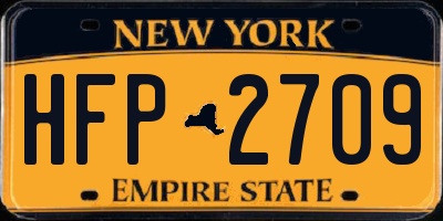 NY license plate HFP2709