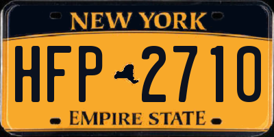 NY license plate HFP2710
