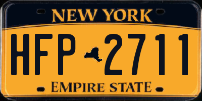 NY license plate HFP2711